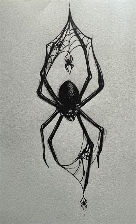 spiders easy drawing