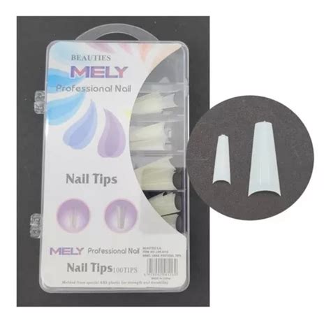 X100 Tips Uñas Postizas Ballerina Mely Nail Art Contruccion MercadoLibre