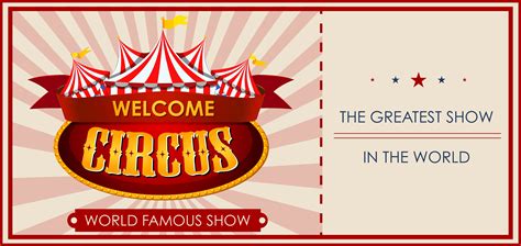 Download The Circus Fun Fair Amusement Park Theme Ticket Template 1349425 Royalty Free Vector