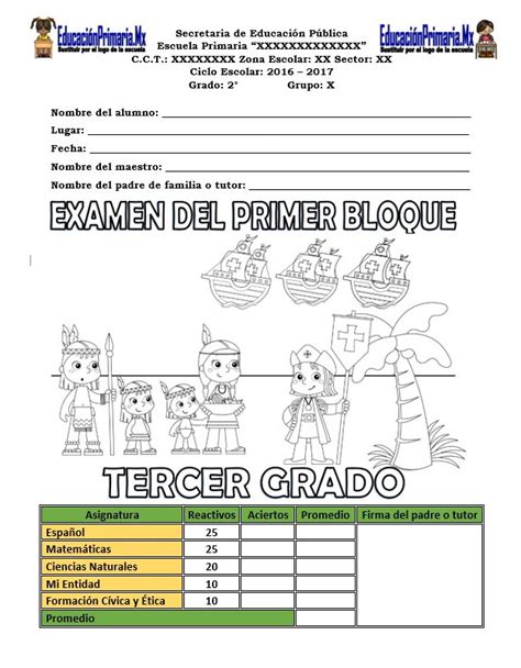 Examen Del Tercer Grado Del Tercer Bloque Ciclo Escolar Hot Sex