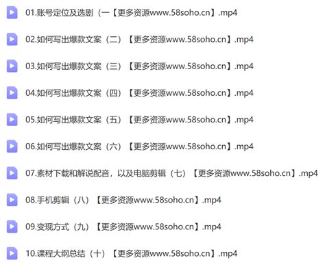 新手0基础入门做影视解说培训 软希网58soho Cn 资源下载平台