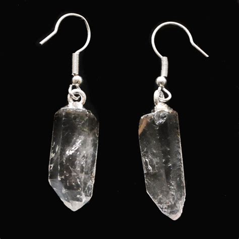 Quartz Crystal Earrings The Fossil Cartel