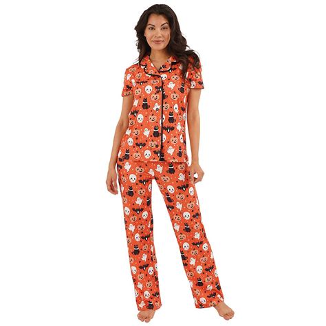 Womens Nite Nite By Munki Munki Halloween Pajama Shirt And Pajama Pants