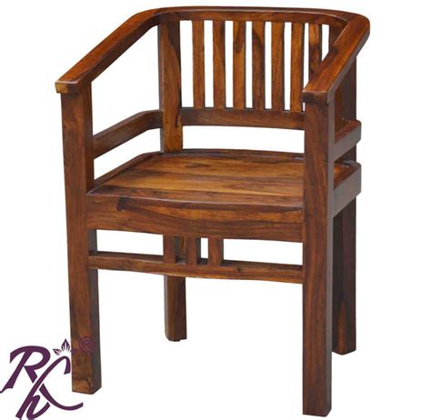 Solid Sheesham Wood Arm Chair Raj Handicraft