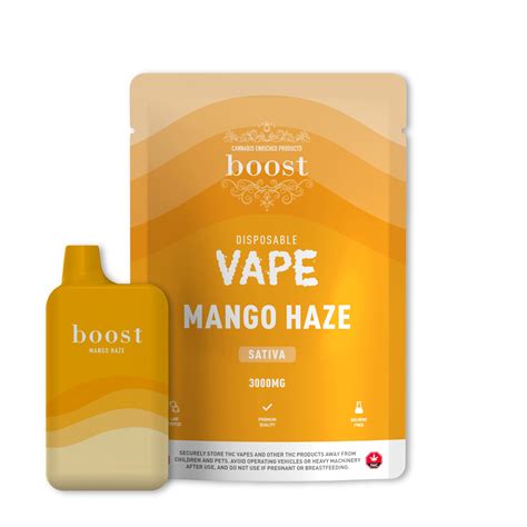 Boost Disposable Thc Vape Cartridge Mango Haze 3g Supherbs Canada