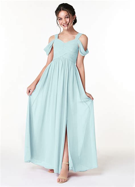 Sea Glass Azazie Lianne Jbd Junior Bridesmaid Dresses Azazie