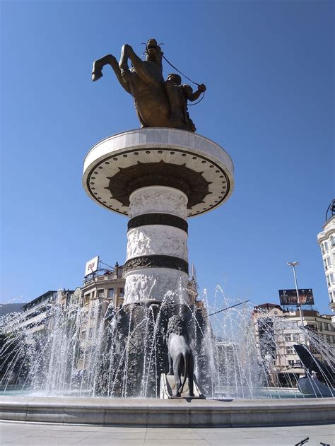 Alejandro Magno Estatua Skopje Escultura Monumento Macedonia