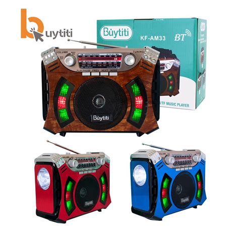 Buytiti Bocina bluetooth con radio AM FM SW KF AM33 Shopee México