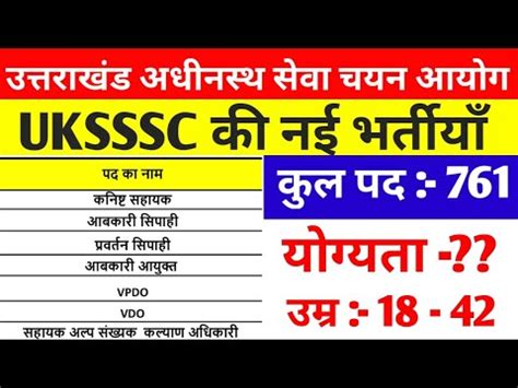 Uksssc New Vacancy 2023 Uksssc Upcoming Vacancy 2023 Vdo Vpdo