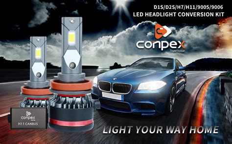 Conpex Hb Led Headlight Bulbs Conversion Kit Bridgelux Csp Chip