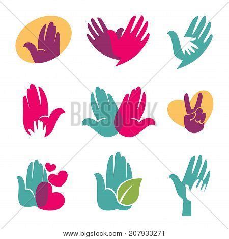 Hand Logo Template Vector & Photo (Free Trial) | Bigstock