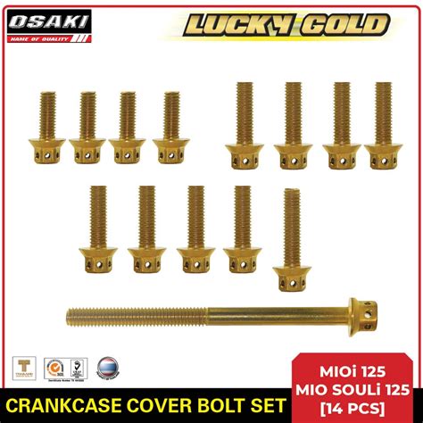 Mioi Mio Souli Osaki Lucky Gold Crankcase Bolt Set Pcs