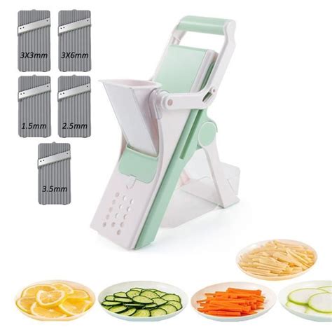 Mandoline De Cuisine Multifonction Couper Les Legumes 5 En 1 Trancheur