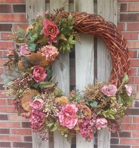 Xl Pink Rose Grapevine Wreath