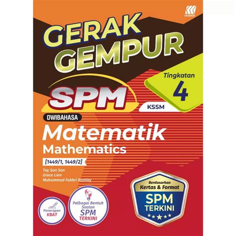 Sasbadigerak Gempur Spm Tingkatan Kssm Dwibahasa Buku