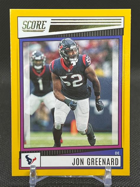 2022 Panini Score Football JON GREENARD 5 Gold Parallel Houston Texans