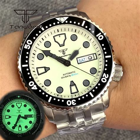 Tandorio Reloj Autom Tico NH36 Para Hombre Esfera Luminosa Completa