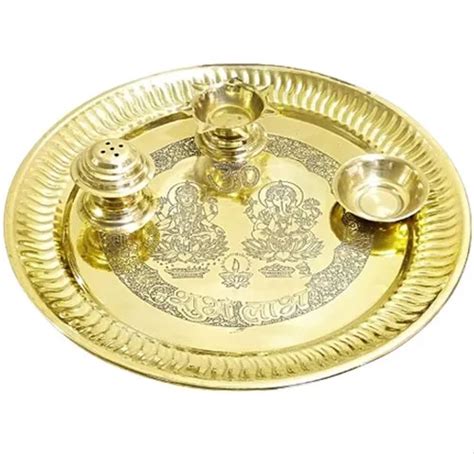 Brass Pooja Thali Set At Best Price INR 300 Set In Jaipur From Tinker