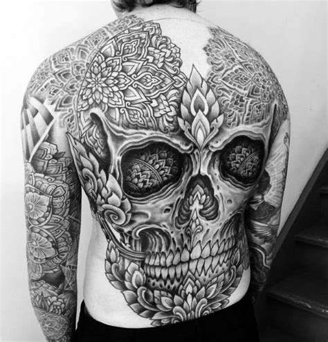 40 Skull Back Tattoo Designs For Men Masculine Ink Ideas