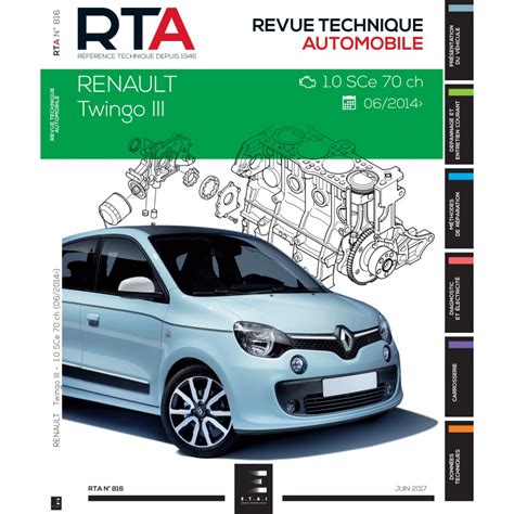 RTA RENAULT TWINGO III Phase 1 Hayon 5 Portes 2014 2020