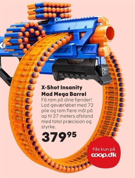 X Shot Insanity Mad Mega Barrel Tilbud Hos Kvickly