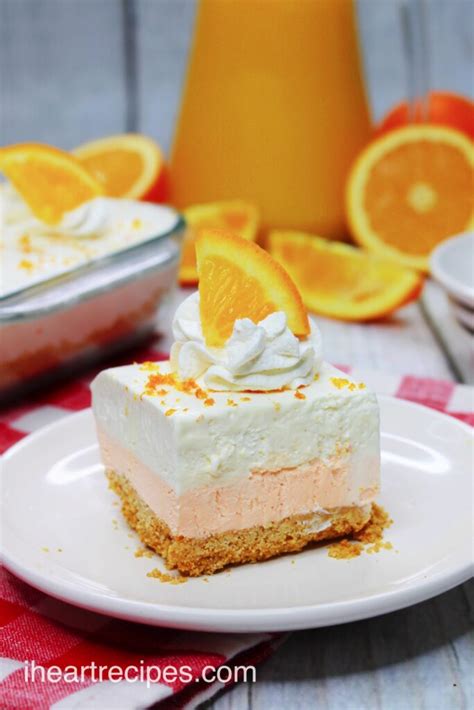 Orange Creamsicle Dessert Bars I Heart Recipes