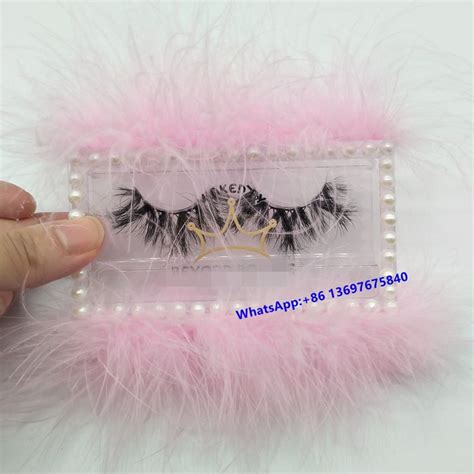 2021 Shiny Light Pink Fur Lash Box 100 Mink Full Strip 25mm Lashes