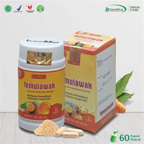 Jual Kapsul Ekstrak Temulawak Kapsul Herbal Tazakka Original