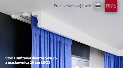 Szyna sufitowa dwutorowa ZS z maskownicą 10 cm LKO3 Decor System