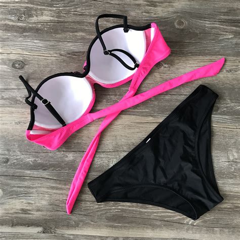 Push Up Spaghetti Strap Bikini Top Tier Style