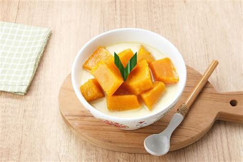 Premium Photo | Kolak waluh or kolak labu kuning indonesian traditional ...