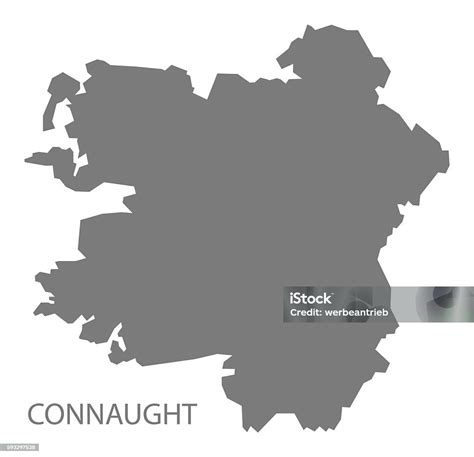 Connaught Ireland Map Grey Stock Illustration Download Image Now