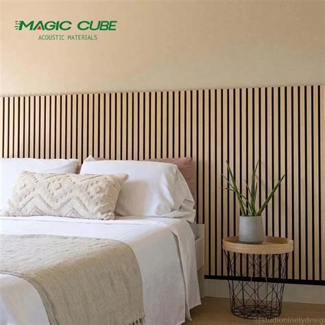 Akupanel Eco Friendly Sound Absorption Slatted Wood Veneer Mdf Wood