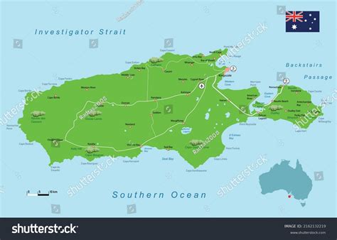 thousand map kangaroo island royalty  images stock