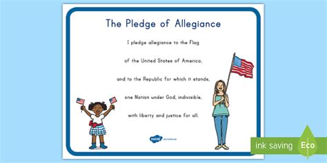 Pledge Of Allegiance Poster Lehrer Gemacht Twinkl