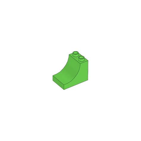 Duplo Bright Green Brick 2 X 3 X 2 With Curved Ramp 2301 Brick Owl