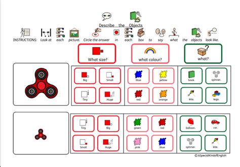 No Prep Describing Objects Using Colourful Semantics Teaching Resources