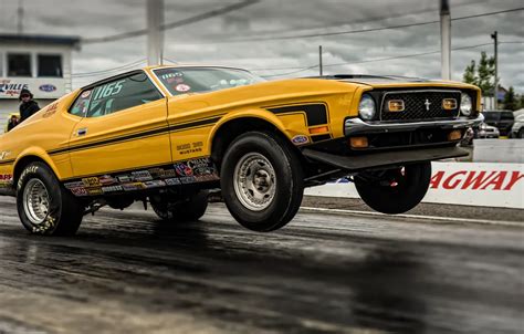 Wallpaper Race Mustang Ford Ford Mustang Muscle Car Drag Racing