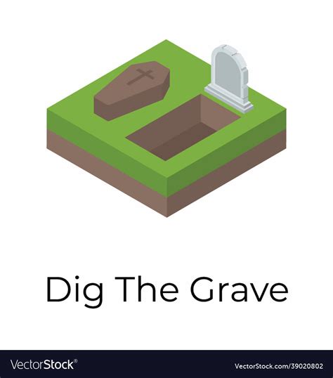 Digging Grave Royalty Free Vector Image Vectorstock