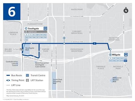 Edmonton Transit Service Route 901 Map and Schedule 17
