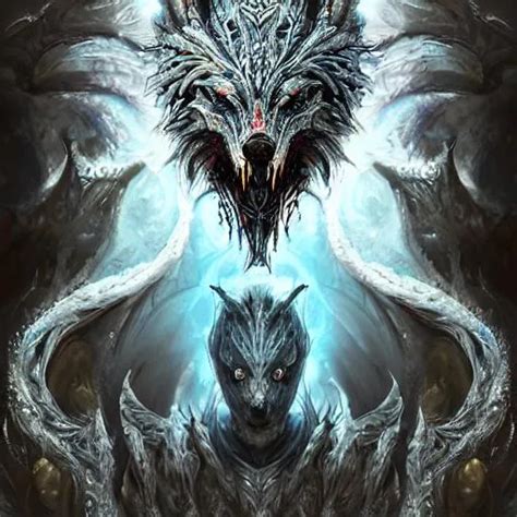 Splash Art A Evil Werwolf Head Full Body Front Openart