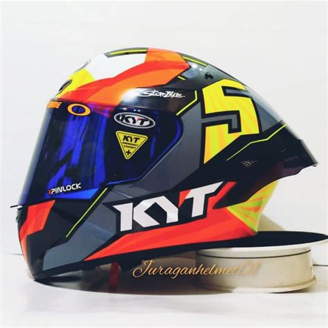 Jual Helm Full Face Kyt Tt Course Paket Ganteng Jaume Masia 2019