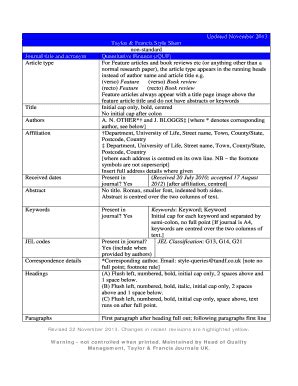 Fillable Online Tandf Co Warning Not Controlled When Printed