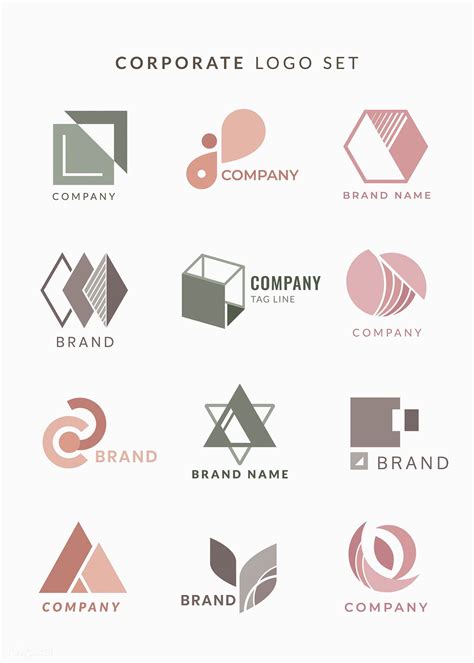 Company Logo Designs Vector Collection Premium Image By