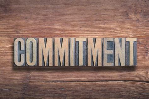 commitment word wood stock image image  capital texture