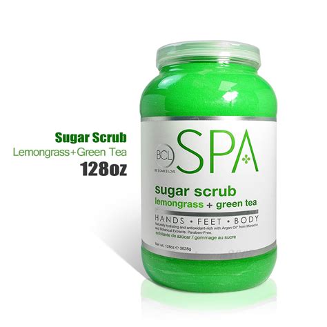 Bcl Spa Organic Pedicure Sugar Scrub Lemongrass Green Tea 128 Oz 1 Gallon