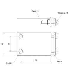 Patte de fixation pour thermoplongeurs amovibles modèles 4536 et 4544