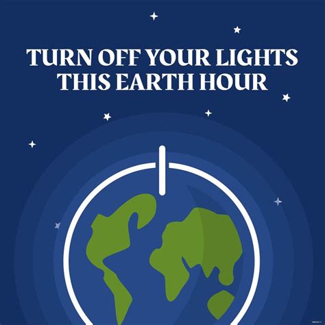 Earth Hour Whatsapp Post In Illustrator Eps Png Psd Svg