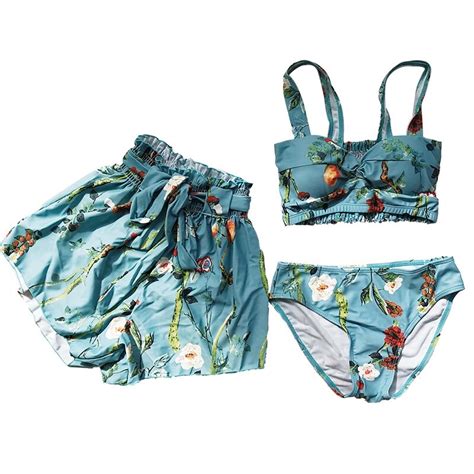 Korean Small Fragrance New Cute Student Swimsuit Female Three Piece