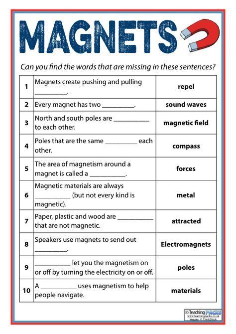 Electricity And Magnetism Activity Sheets